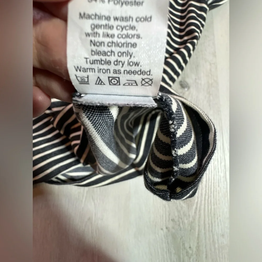Madewell Mimi Stripe Off the Shoulder Minidress, Black and White Stripe, Size S - Picture 4 of 8